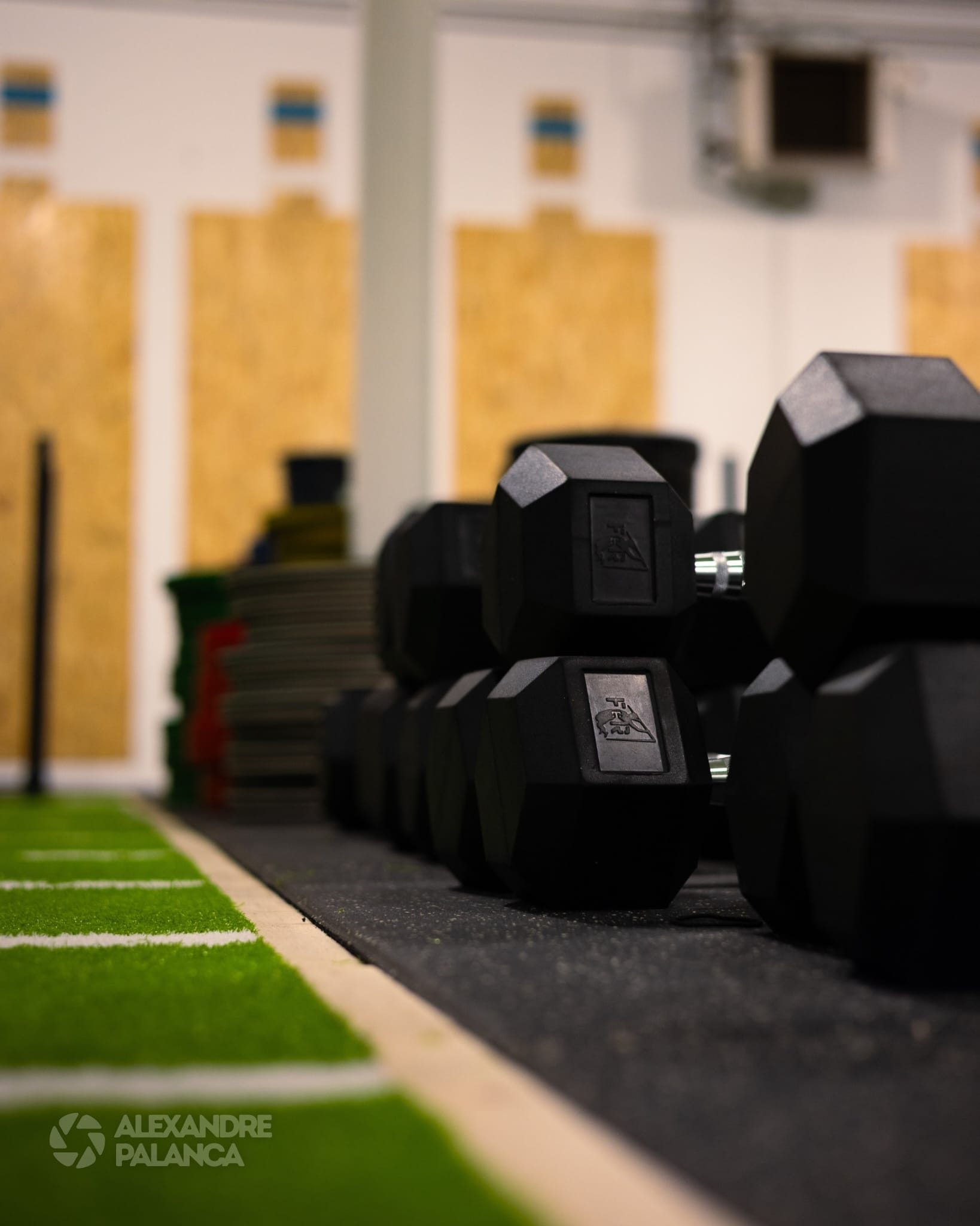 Femme s'entraînant sur machine